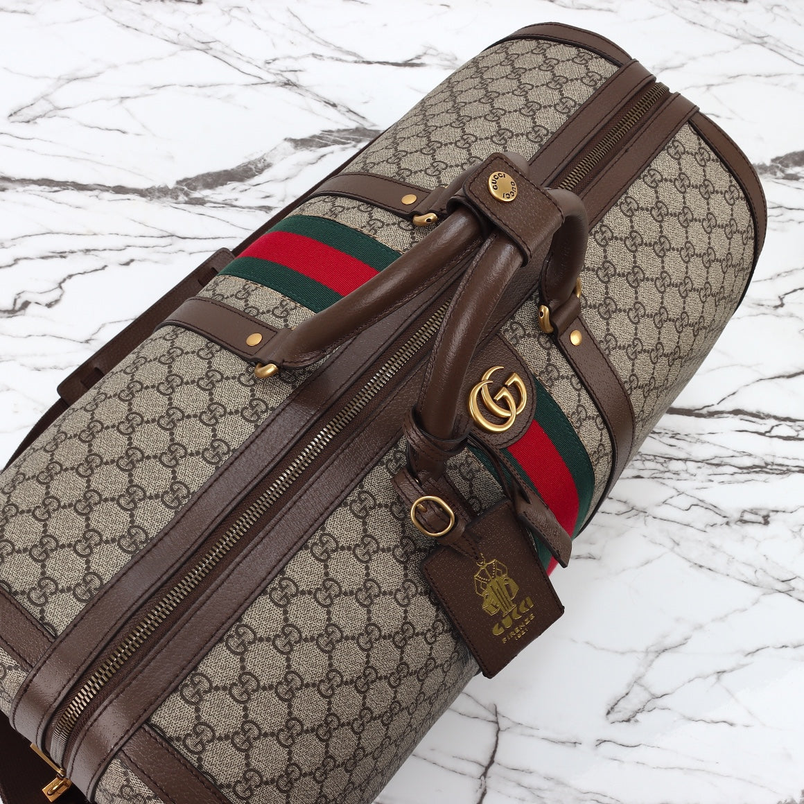 Savoy Large Travel Duffle Bag  Premium Canvas & Leather Trim  Adjustable Shoulder Strap  Dust Bag  Fast Shipping