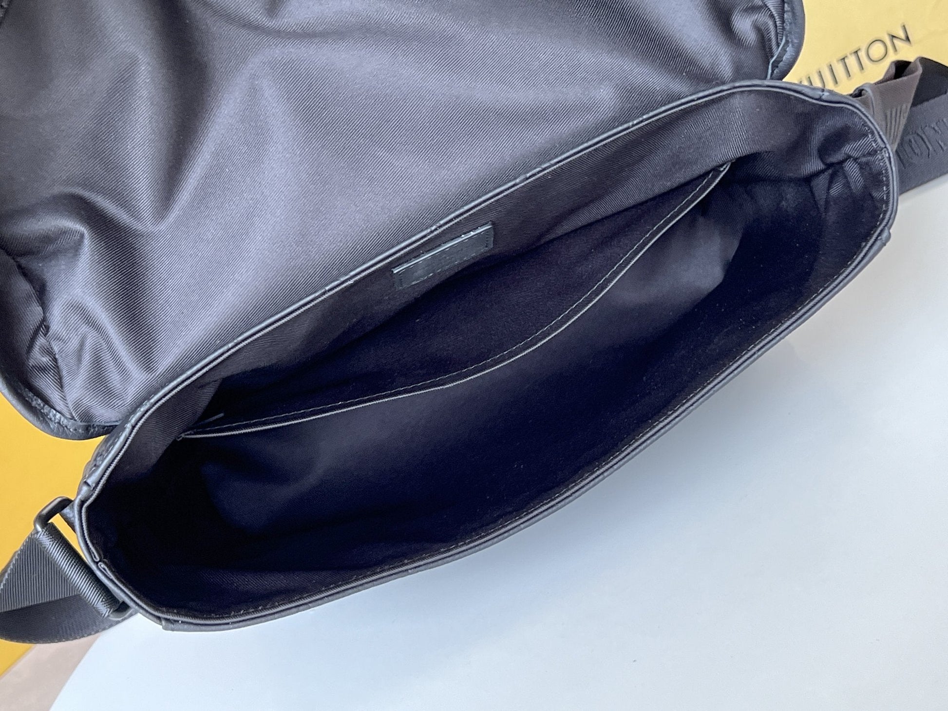 Louis Vuitton Voyager Small Messenger Bag | Monogram Shadow Embossed Calf Leather Men's Bag | Anti-Counterfeit Steel Hardware with Chip | Adjustable Strap | 33x22.5x11cm Spacious Design