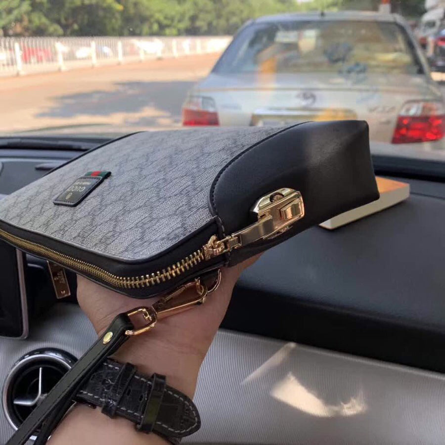 Men's Italian Leather Crossbody Bag | Espresso Brown Slim Design | Smart Lock System 28x18x3cm