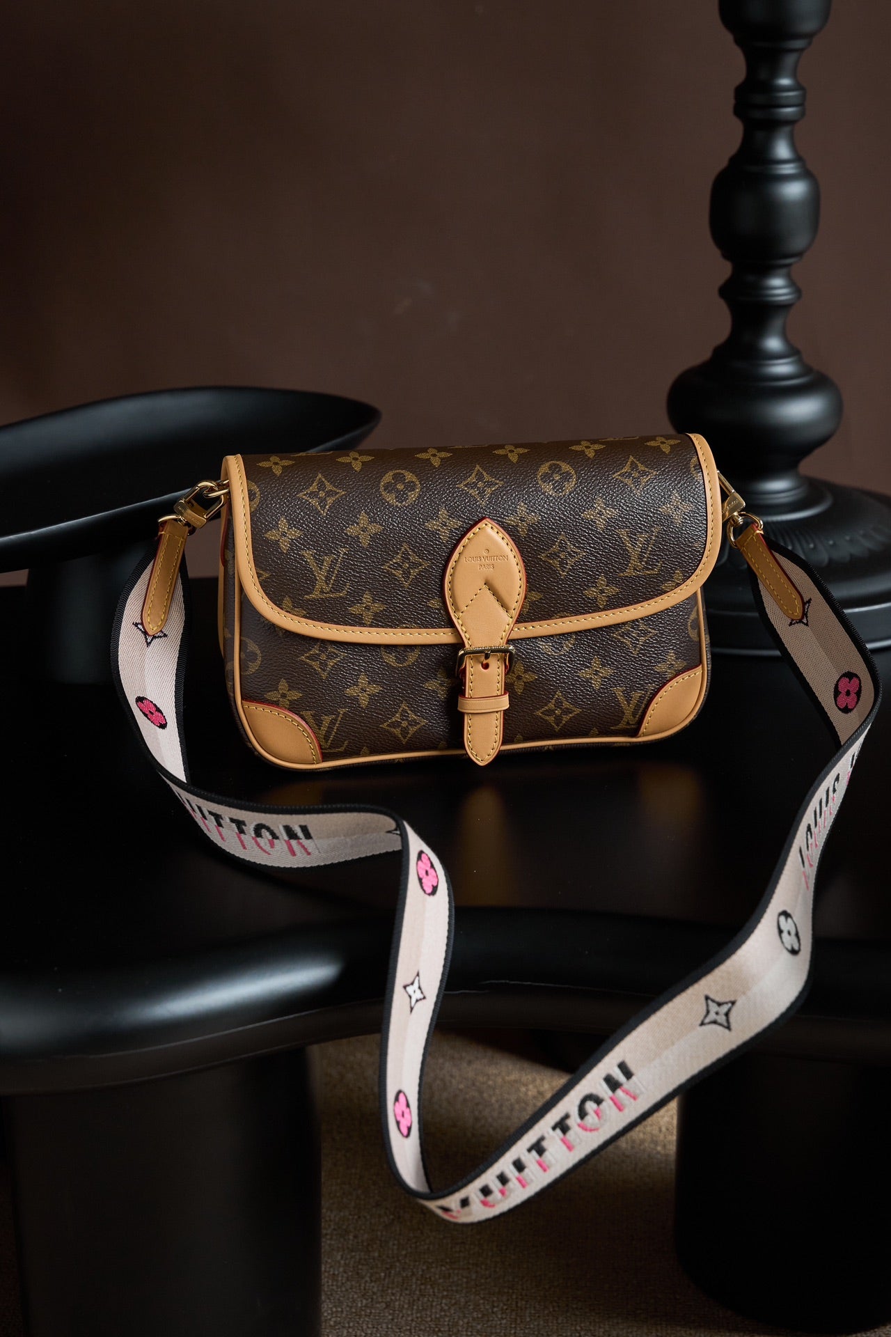 DIANE Handbag | France Dynamic Chip Code | Original Monogram Canvas & Gold Hardware | Exclusive Launch with Gift Box