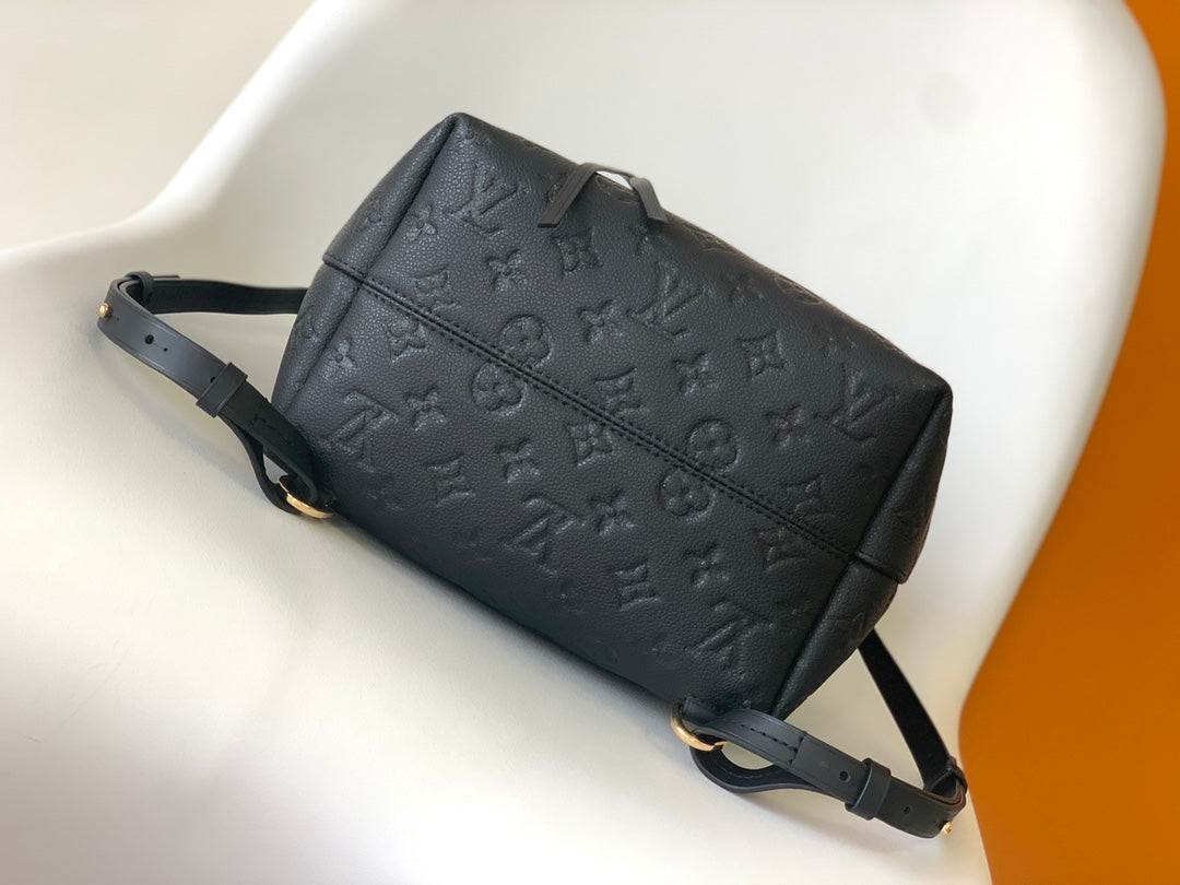 Louis Vuitton Montsouris 1994 Re-Edition Backpack | Monogram Empreinte Embossed Leather | Vintage Metal Buckle | Adjustable Strap