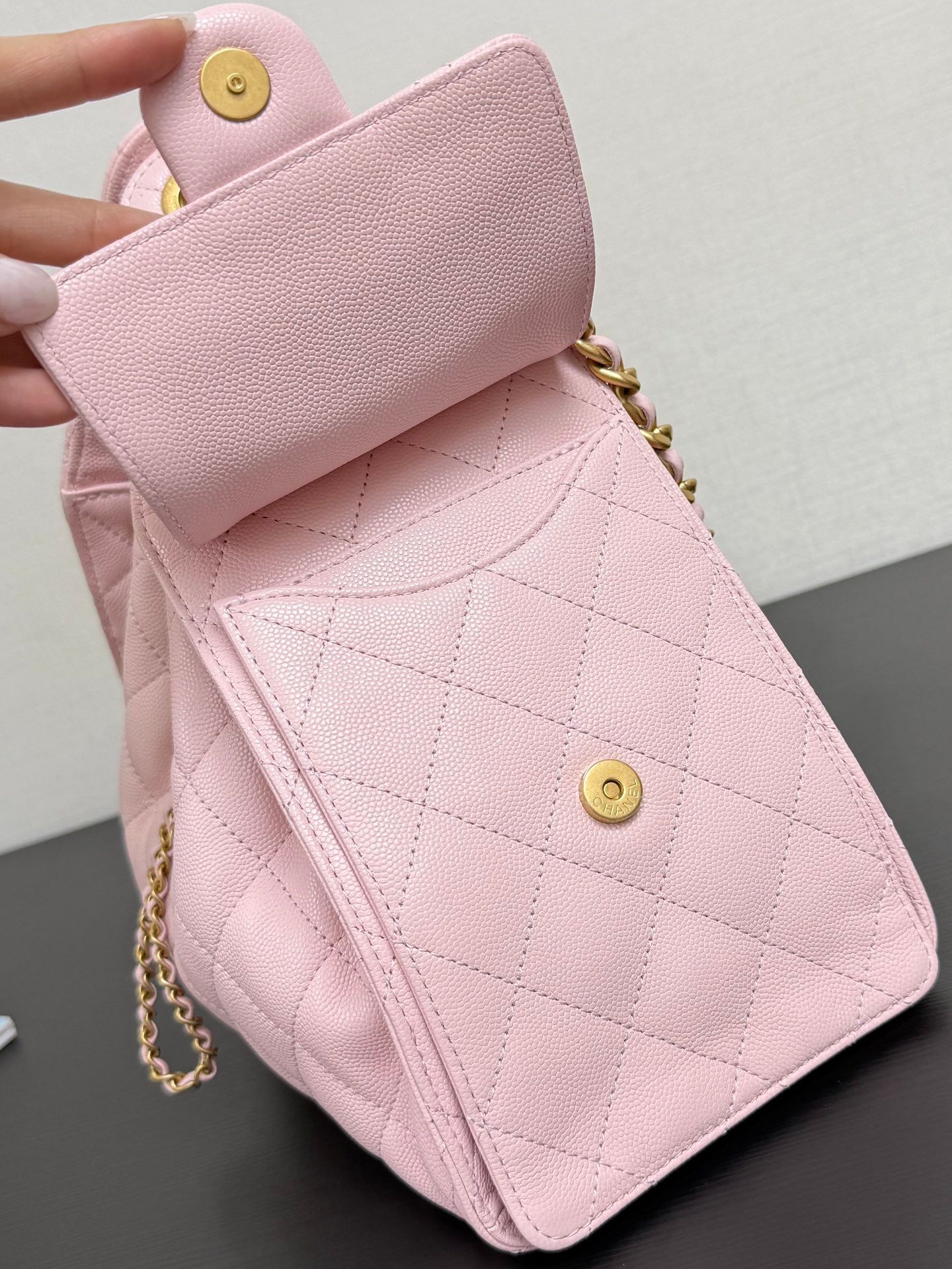 [Season's Hottest] Adjustable Chain Genuine Leather HOBO Bucket Bag - 25C In Stock, Large Capacity Travel Crossbody 30*26*14cm