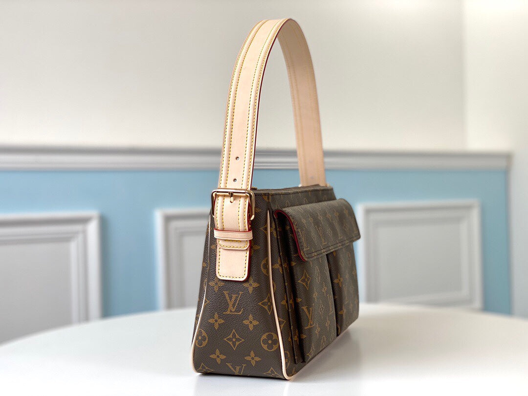 Supreme Quality Vintage Monogram Hobo Bag - Large 34×13×23 cm Full Packaging Luxury Replica