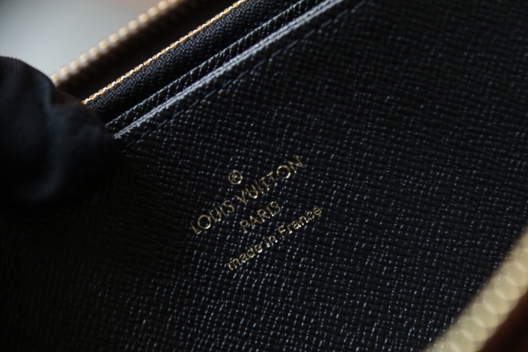 LV Ziy Zip Wallet - Giant Monogram Reverse Canvas & VVN Leather with Oversize LV Initials, 19.5cm Compact Design