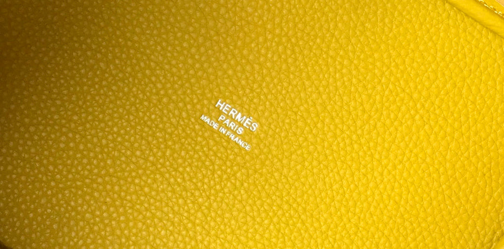 Hermès Picotin Lock 22cm Amber Yellow | Original Calfskin Tote Bag | Waterproof & Durable Everyday Carry
