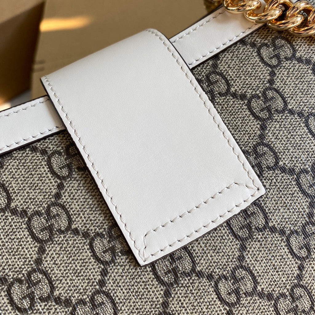 GUCCI Lock Buckle Backpack 35x23x14cm | Original Leather, Dual Straps, Spacious Design with Full Packaging
