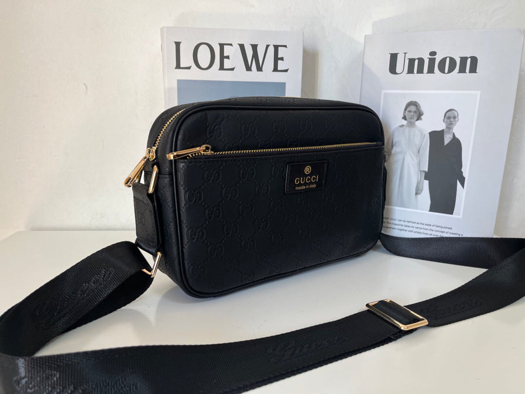 Men's Crossbody Bag for Business | Full-Grain Leather & Taiwan Tech Fabric | 27x18x7cm Anti-Theft Design