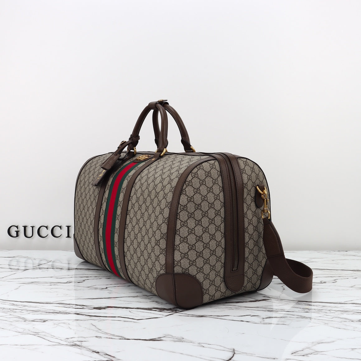 Savoy Large Travel Duffle Bag  Premium Canvas & Leather Trim  Adjustable Shoulder Strap  Dust Bag  Fast Shipping