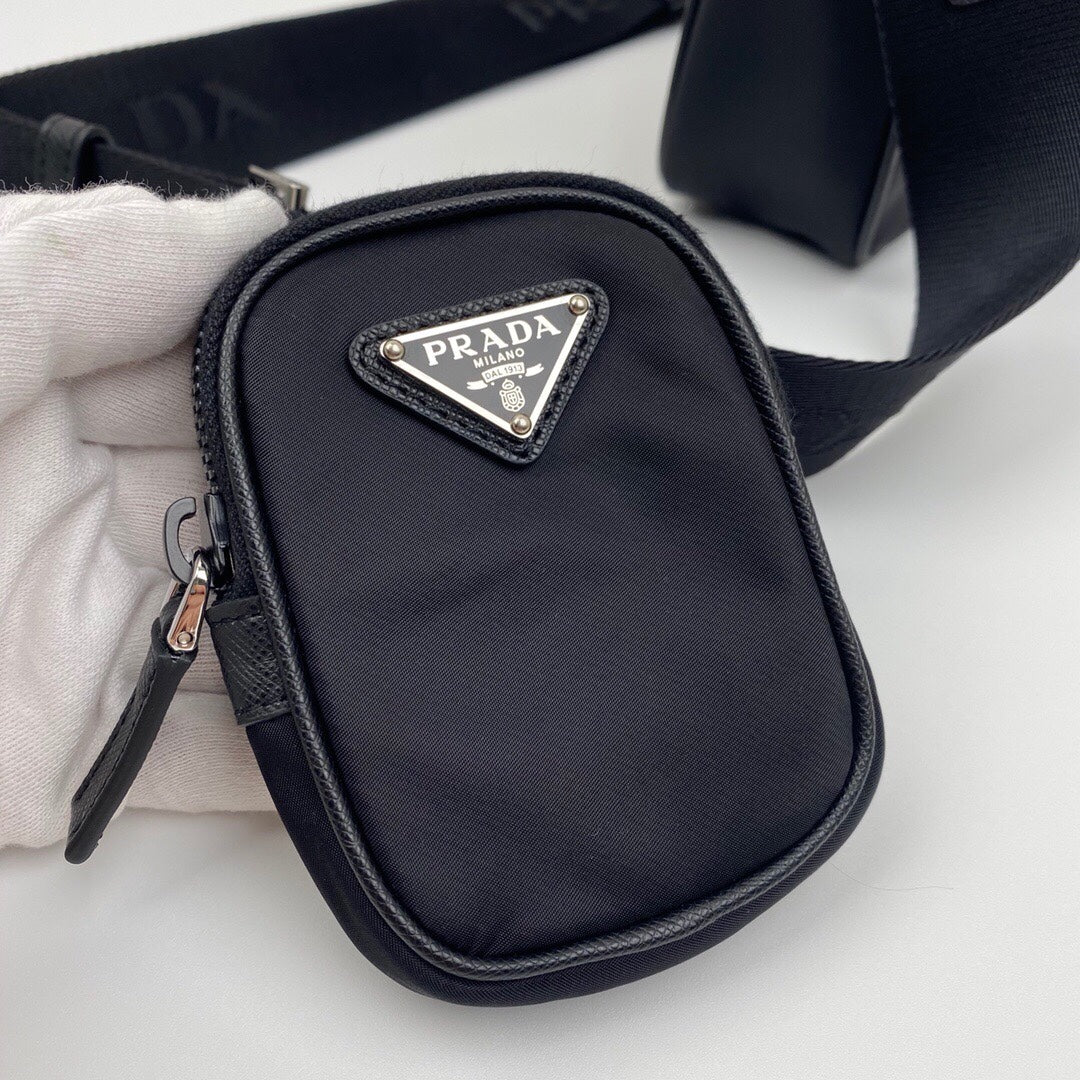 RADA Latest Men's Crossbody Shoulder Bag - Original Parachute Fabric & Premium Leather | Mini Charm Design | 18x24x6cm Luxury Casual & Business