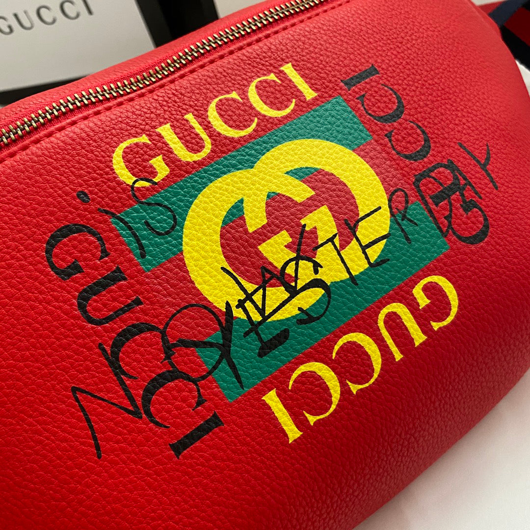 Gucci Cruise 18 × Coco Capitan Waist Bag – Handwritten Graffiti Slogans Soft Leather Spacious & Collector’s Edition