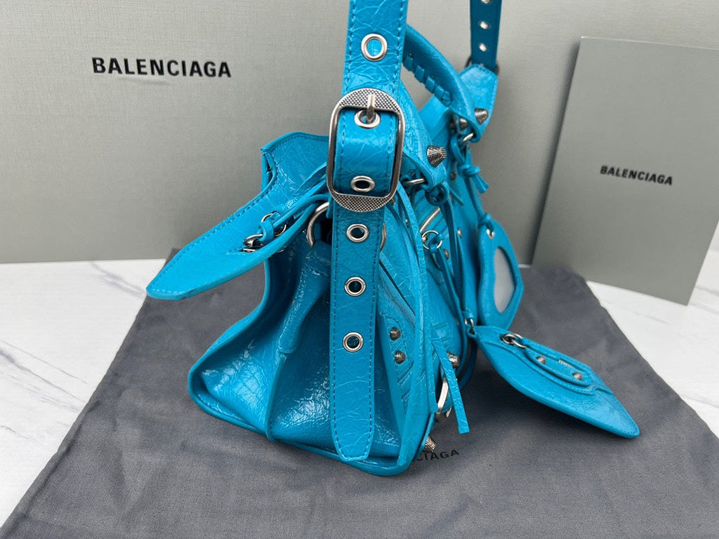 Paris Neo Cagole Biker Bag 2023 - Edgy Heart Mirror Bucket Bag | 26cm Statement Piece