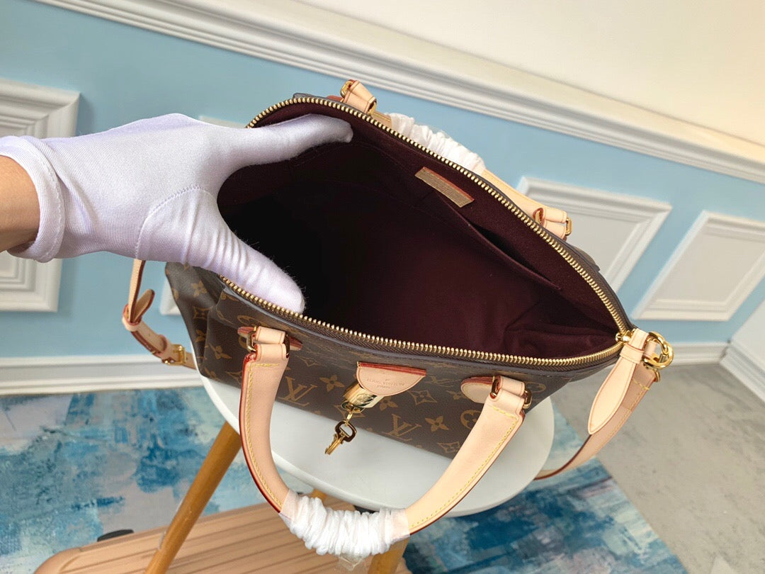 Louis Vuitton Rivoli MM Bag 36×26×19cm | 2019 Summer Monogram Canvas, Accordion Pleats, Full Packaging