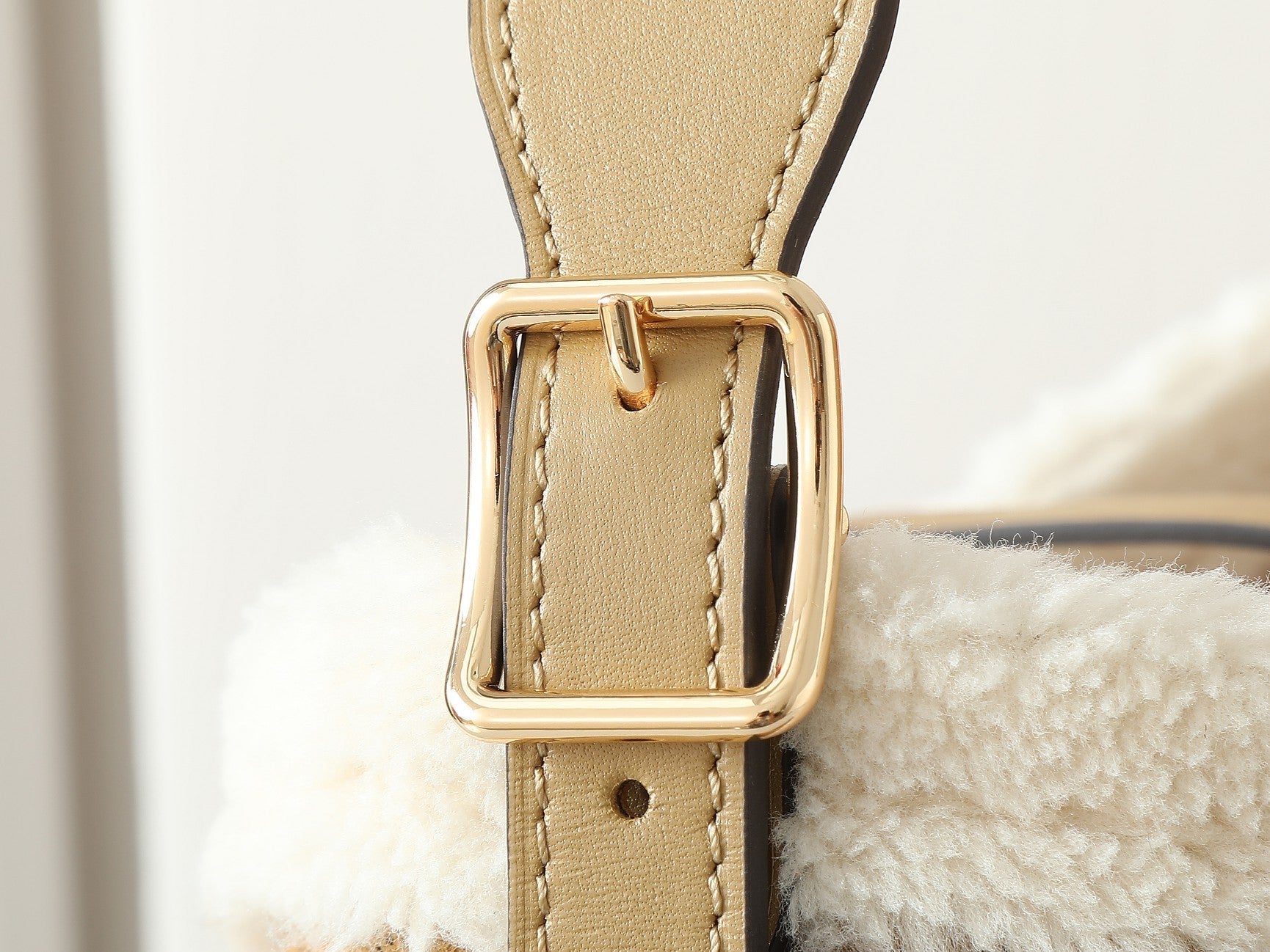 Louis Vuitton CarryAll Small Handbag | LV Ski Collection Monogram Perforated Suede Leather | Dynamic Anti-Counterfeit Chip & Magnetic Closure | Shearling Trim Winter Design | Detachable Adjustable Strap 29x24x12cm