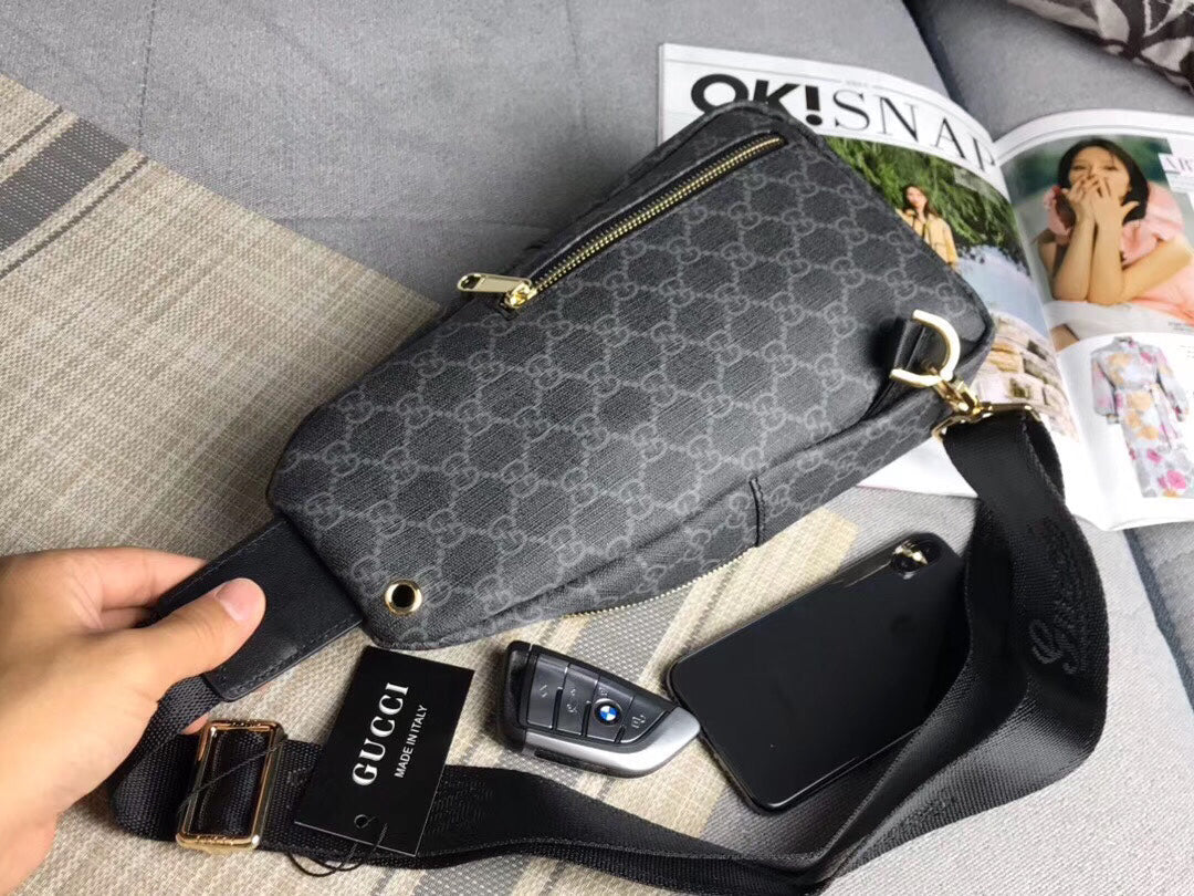 Men's Anti-Theft Crossbody Bag | Italian Full-Grain Leather | 30x17x6cm Wrist Strap Design