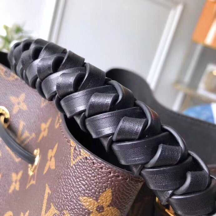 Premium Original LV-inspired NéoNoé Handbag | 1932 Vintage Design Woven Handle, Monogram Canvas Red-Orange Full Packaging