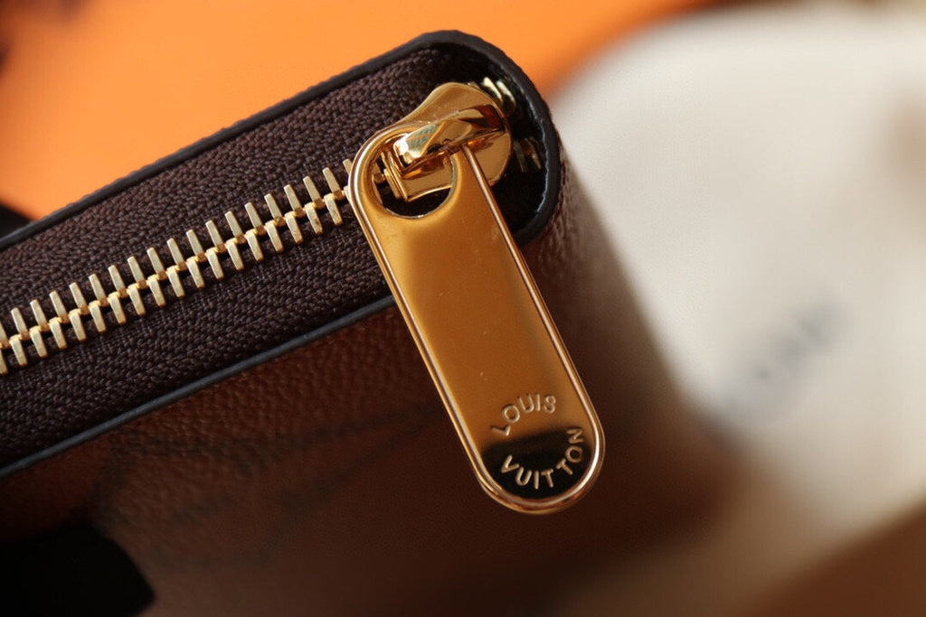 LV Ziy Zip Wallet - Giant Monogram Reverse Canvas & VVN Leather with Oversize LV Initials, 19.5cm Compact Design