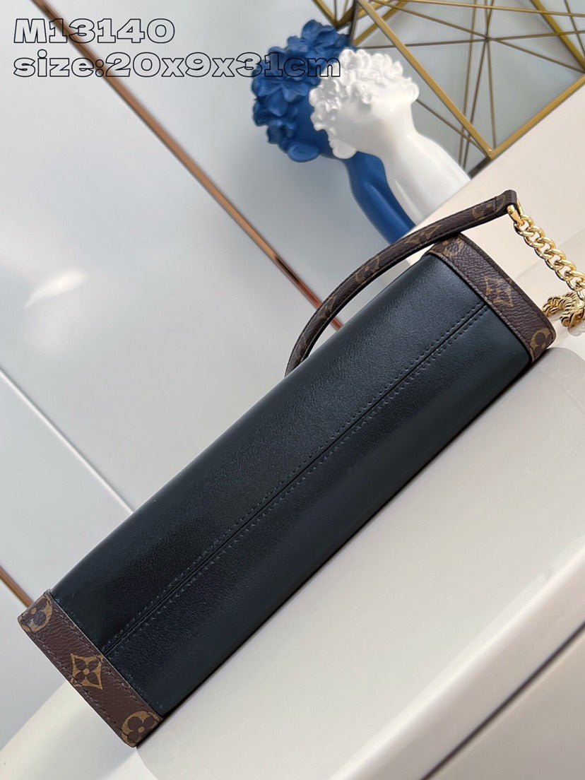 Louis Vuitton Nova Small Bag Cruise Collection | Mirror-Finish Calfskin | Monogram Canvas Trim | Gliding Chain