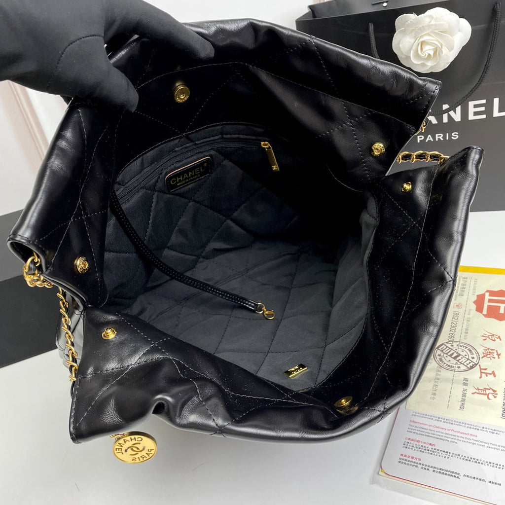 2024 Spring Luxury Tote Bag | Smooth Calfskin Drawstring Hobo Bag - 39x24x8cm Oversized Capacity & Chic Versatility