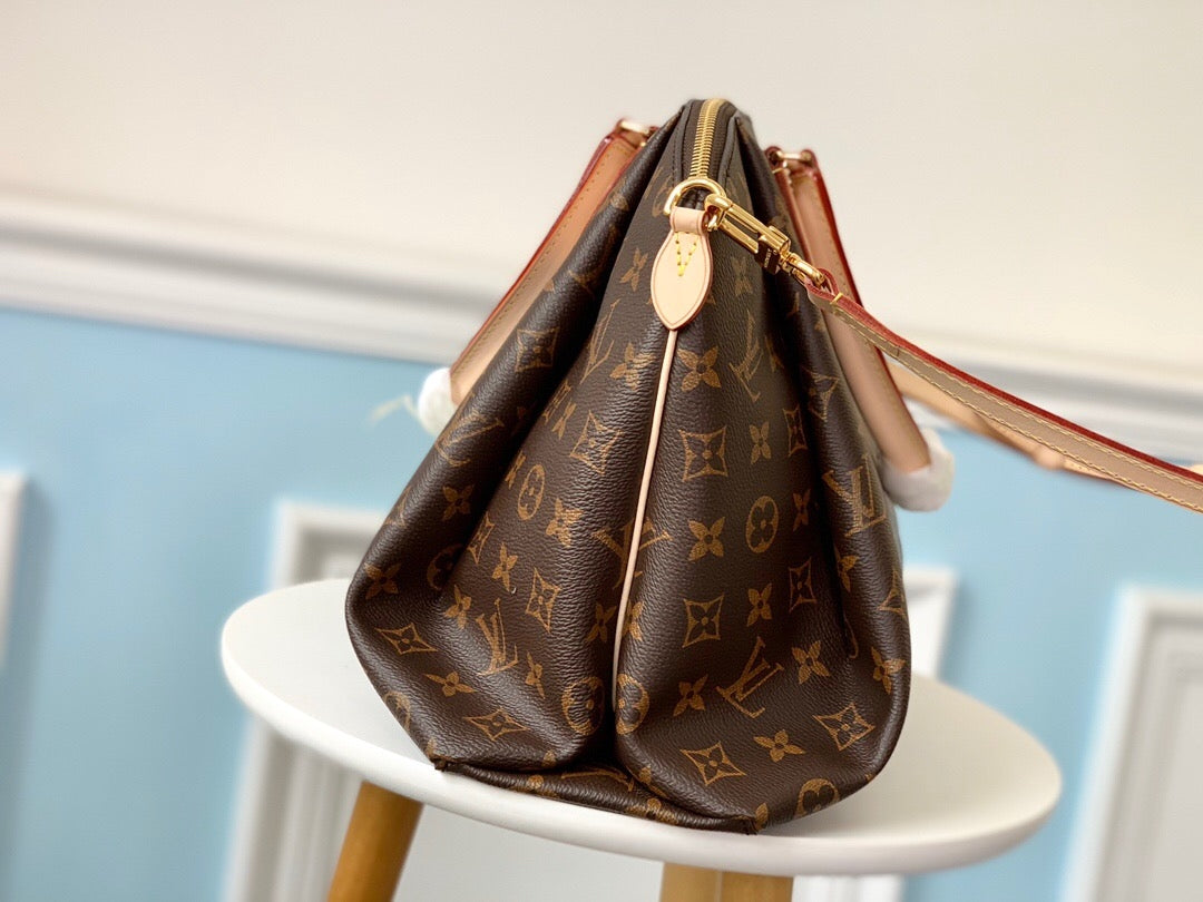 Louis Vuitton Rivoli MM Bag 36×26×19cm | 2019 Summer Monogram Canvas, Accordion Pleats, Full Packaging