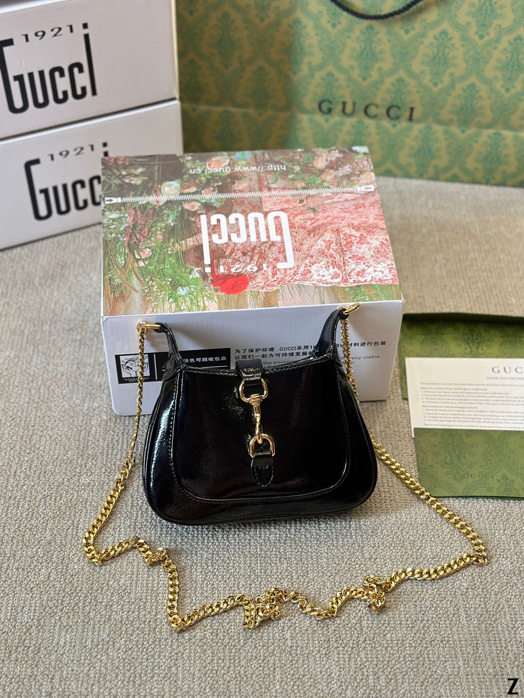 Gucci New Jackie Bag – Romantic Luxury in Multi-Colors Smooth/Waxed Leather 18x13cm Timeless Elegance