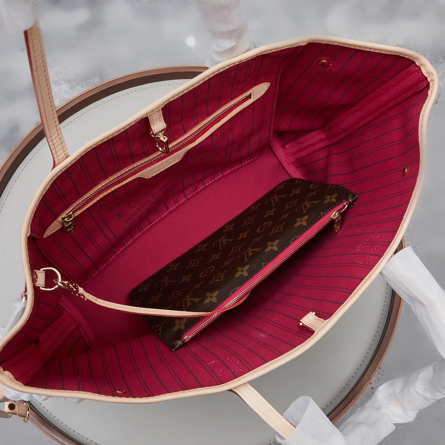 Louis Vuitton Neverfull Reimagined - Detachable Pouch & Dual-Tone Lining Archival Revival Tote