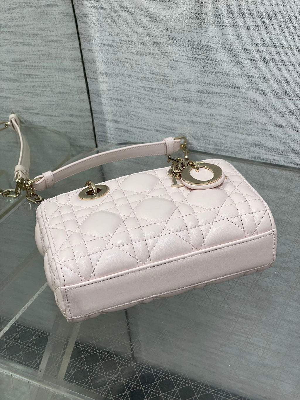 2025 New D-Joy Lambskin Bag Vintage Diana Style Short Chain  Long Strap Retro Rectangle Handbag for Women