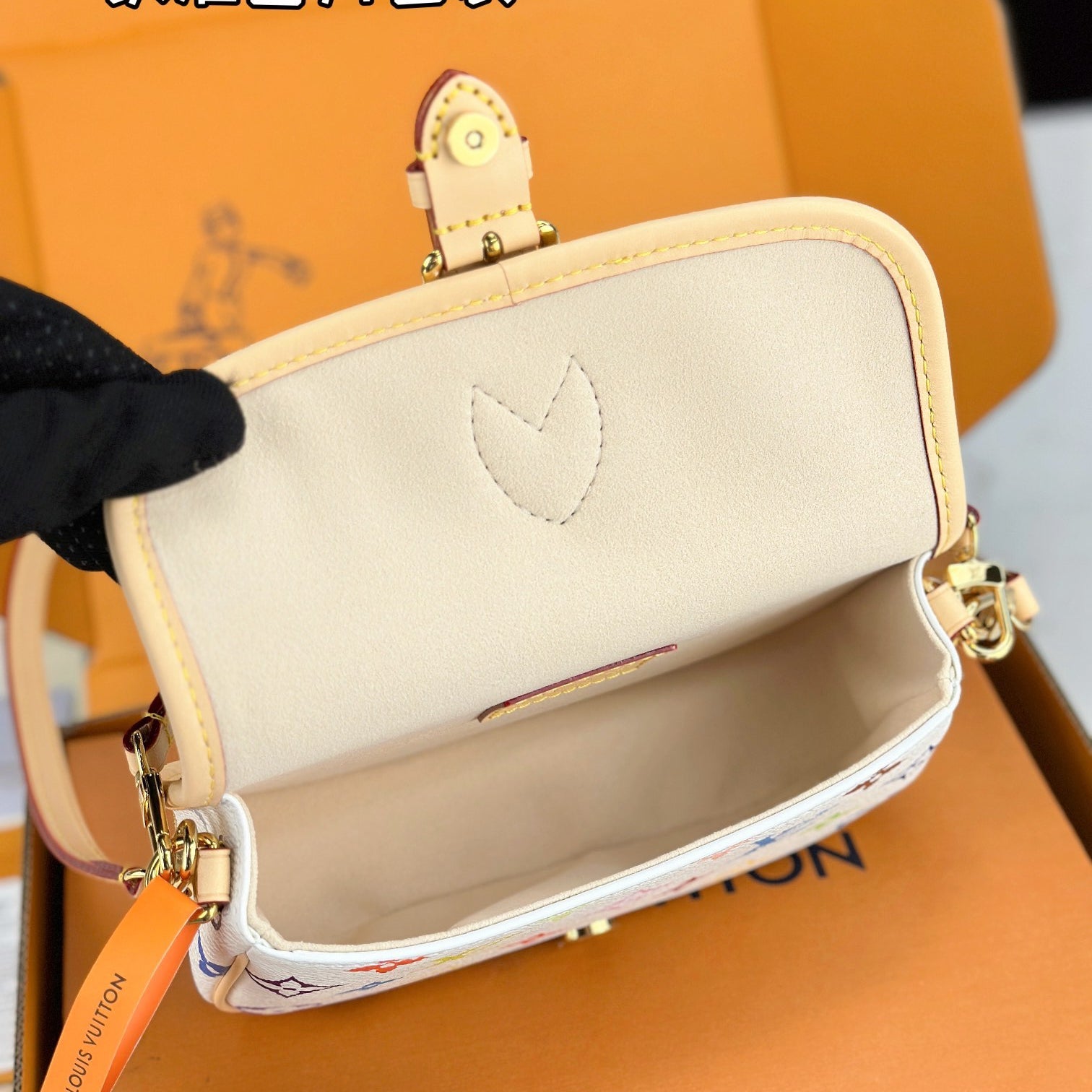 LV TM NANO DIANE Mini Handbag | A+ Stainless Steel Hardware | Premium MB Elastic Fabric | Duty-Free Gift Box