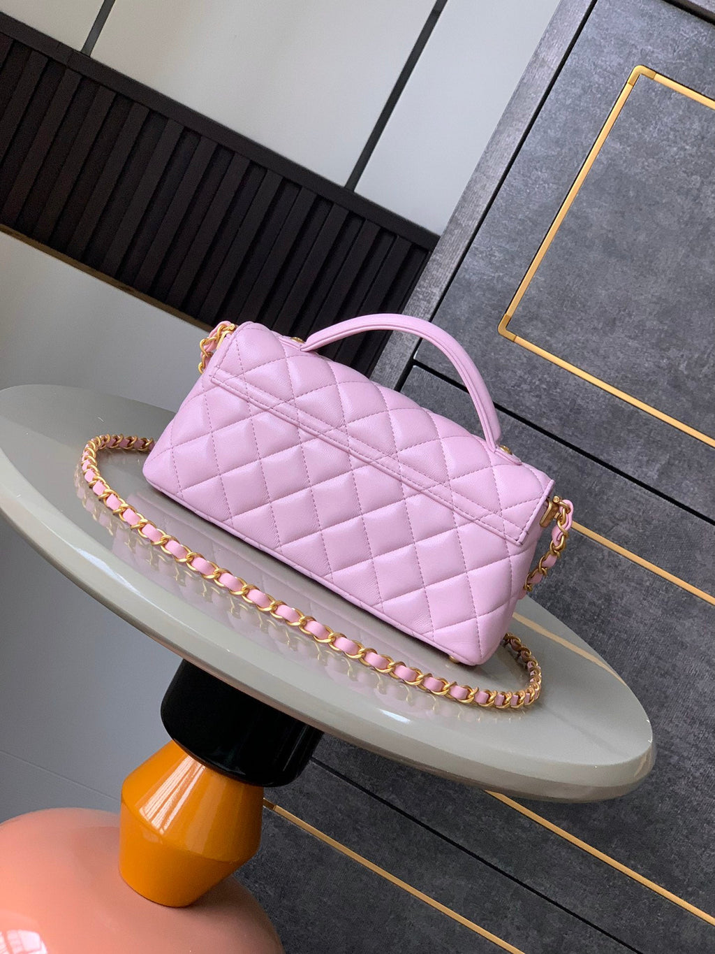 【MINI OHANEL🚩SS2025】Vintage Black-Gold Kelly Bag - 3-Way Convertible Luxury Handbag (12x22x6cm) with Premium Hardware