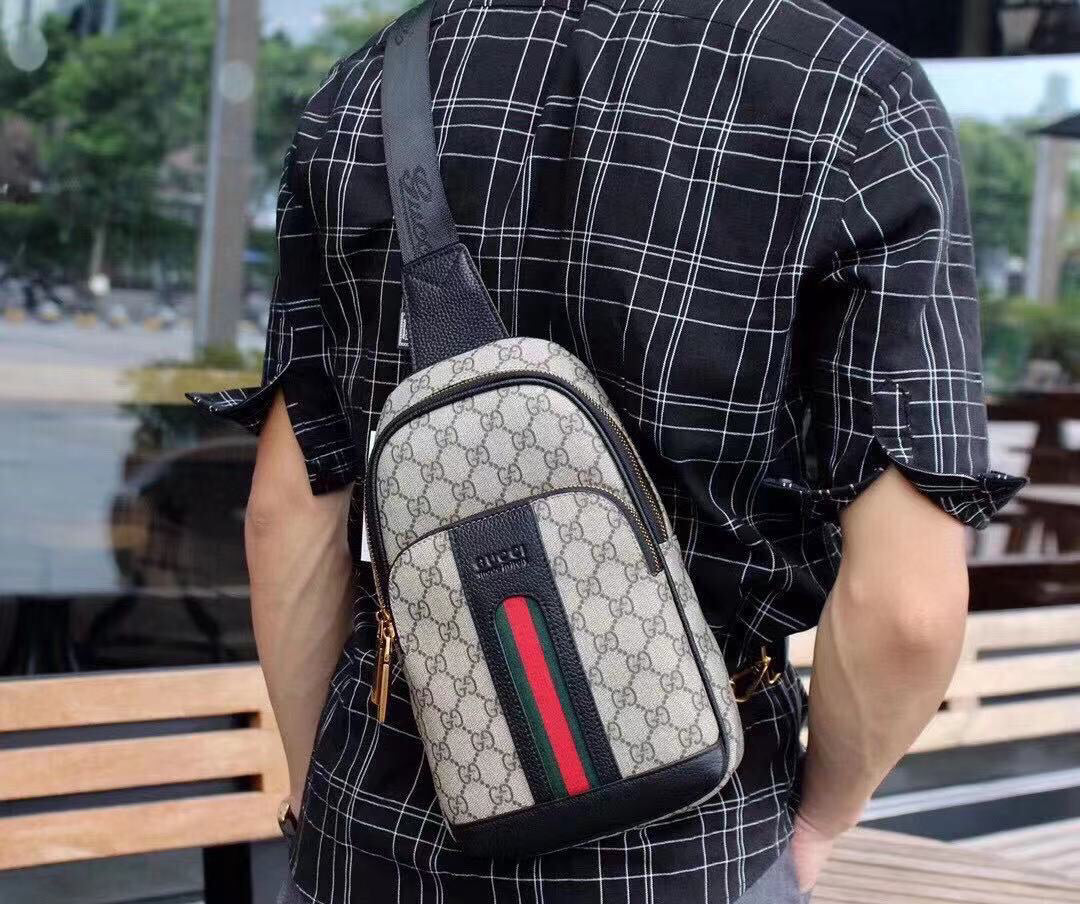 Men's Vintage Crossbody Bag | Full-Grain Leather Oversized Design | 31x18x5cm Custom Hardware