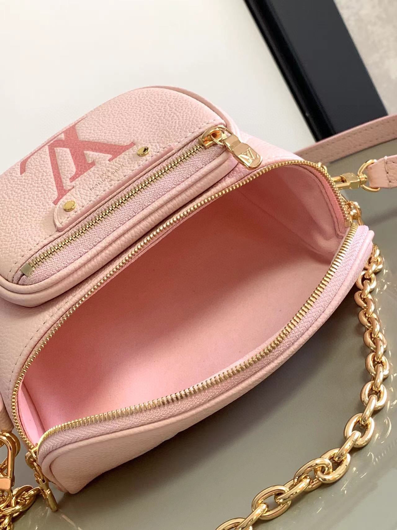 Louis Vuitton Mini Bumbag Gradient 17x12x9.5cm | Monogram Empreinte Leather, Detachable Chain & Adjustable Strap