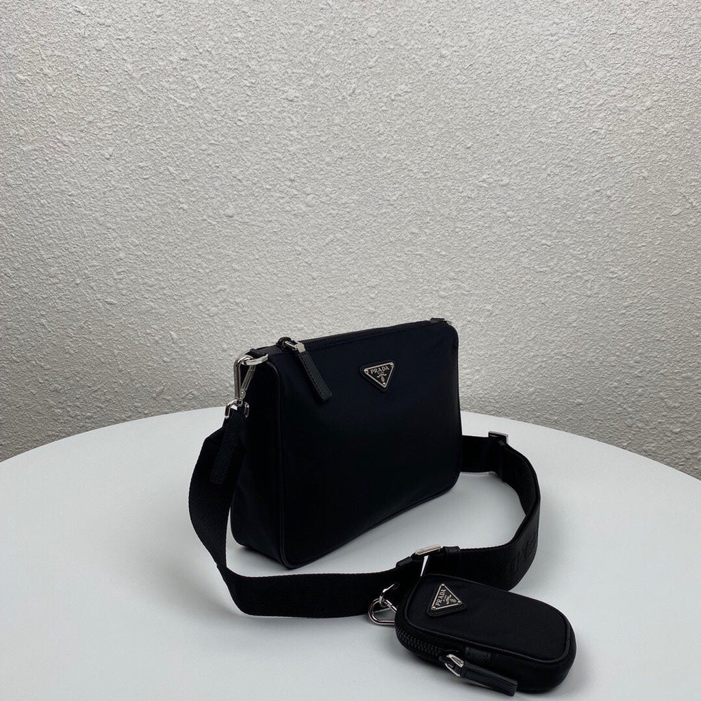 RADA Latest Men's Crossbody Shoulder Bag - Original Parachute Fabric & Premium Leather | Mini Charm Design | 18x24x6cm Luxury Casual & Business
