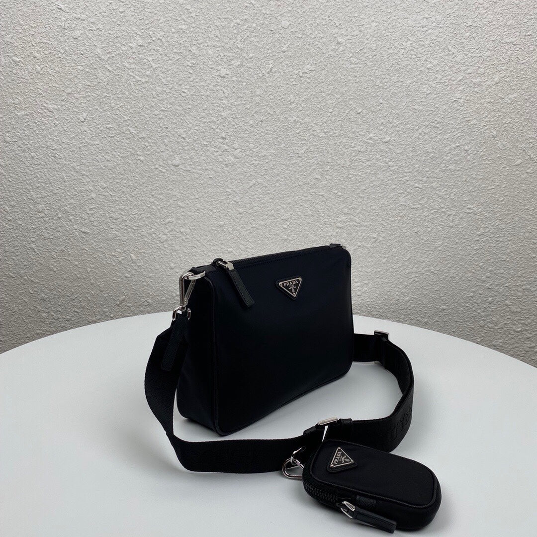 RADA Latest Men's Crossbody Shoulder Bag - Original Parachute Fabric & Premium Leather | Mini Charm Design | 18x24x6cm Luxury Casual & Business