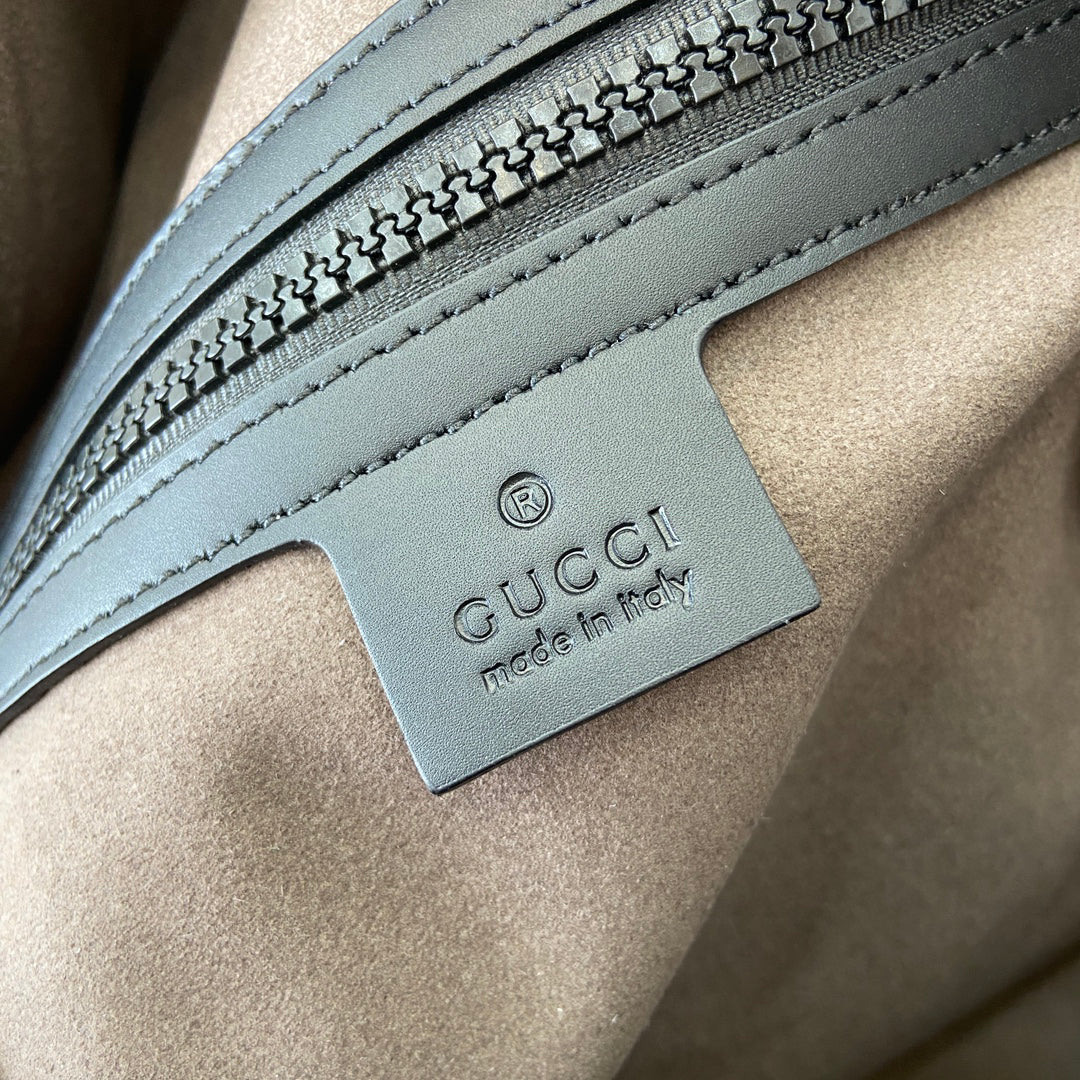 【New】GG Emblem Small Shoulder Bag | Beige/Brown Coated Canvas | Italian Craftsmanship | Adjustable Leather Strap | Model 815103