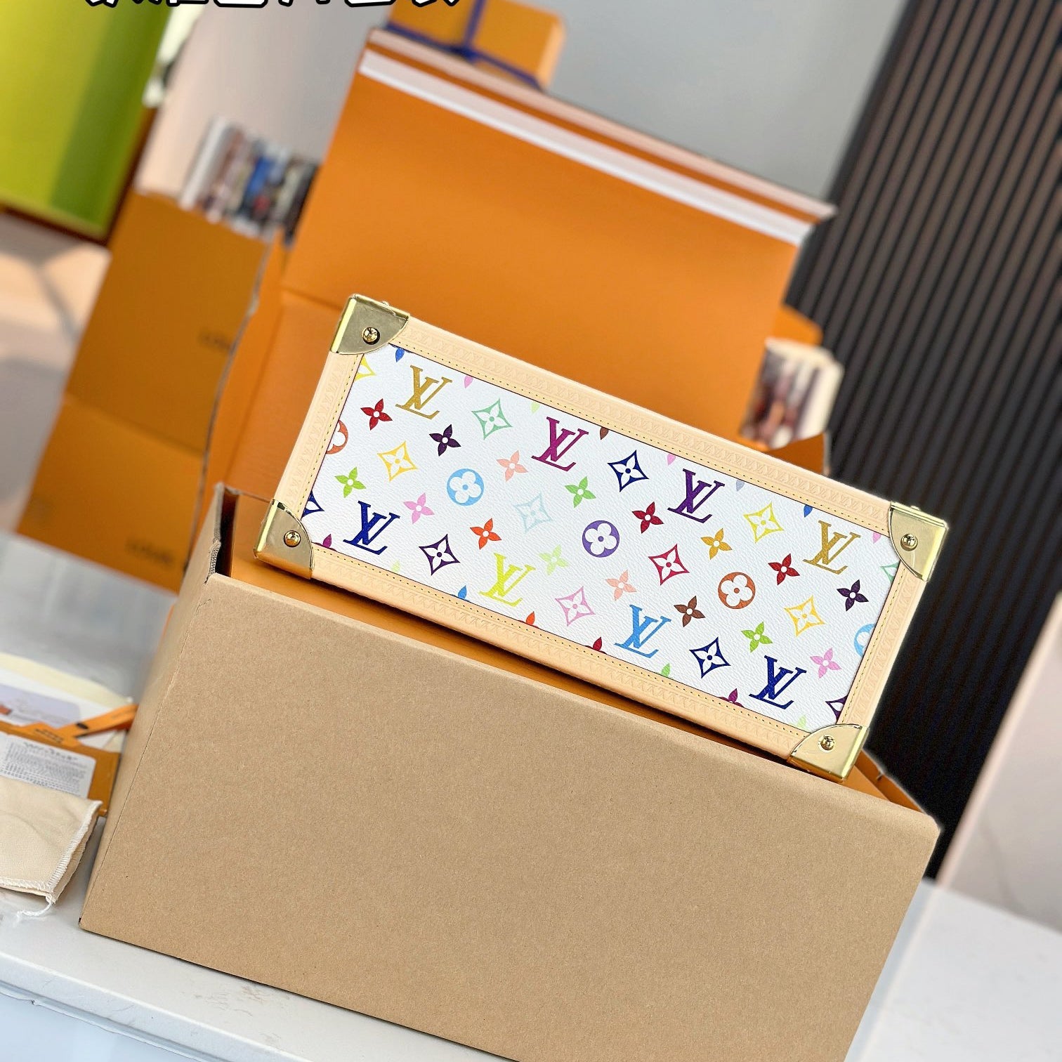 LV X TM ONTHEGO Medium Handbag | A+ Stainless Steel Hardware | Premium MB Elastic Fabric | Duty-Free Luxury Set