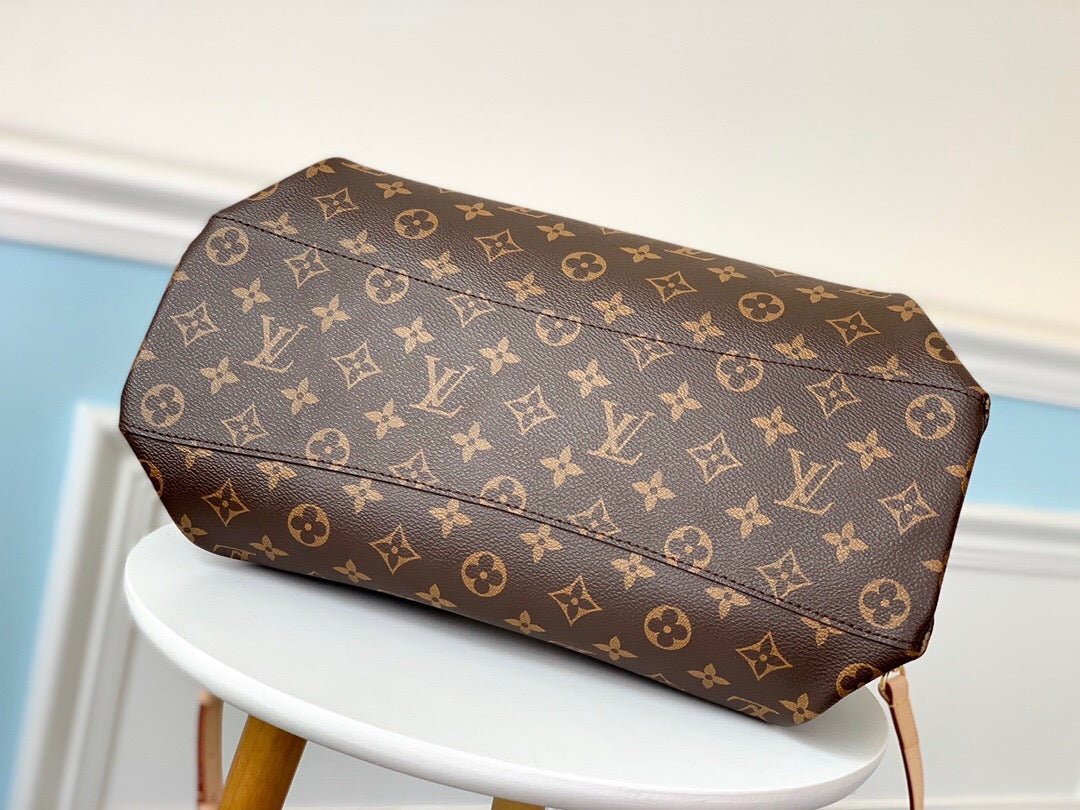 Louis Vuitton Rivoli MM Bag 36×26×19cm | 2019 Summer Monogram Canvas, Accordion Pleats, Full Packaging