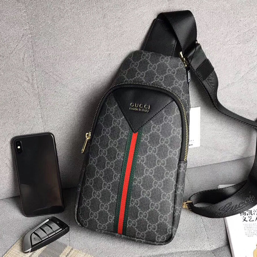 Men's Anti-Theft Crossbody Bag | Italian Full-Grain Leather | 30x17x6cm Wrist Strap Design