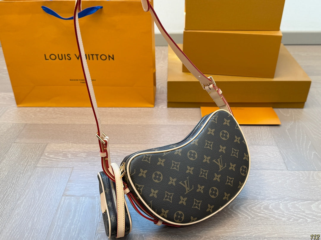 Louis Vuitton Pea Bag 2023 | Steel Upgraded Chip Edition with Detachable Coin Purse, 25x14cm Adorable Design