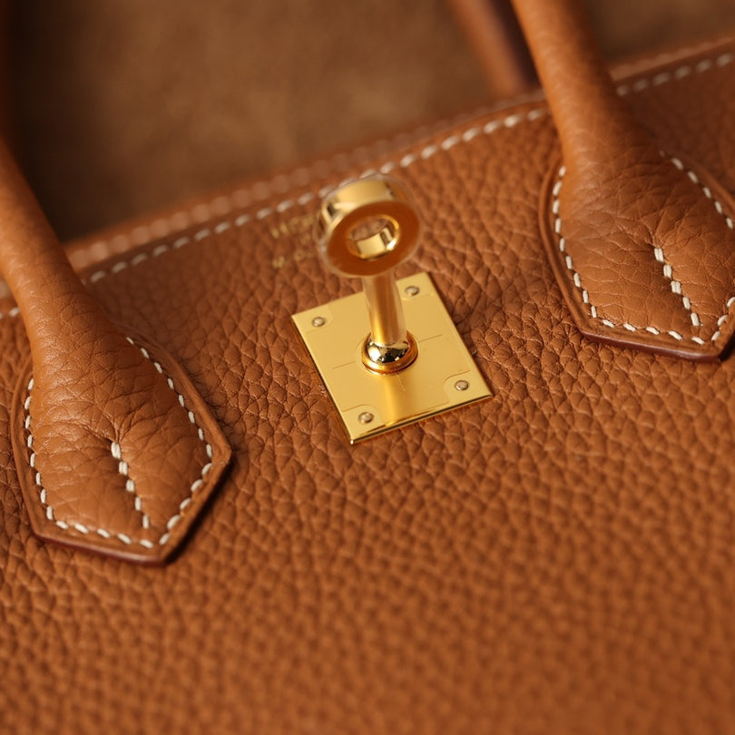 Hermès Birkin 25cm Gold Brown Gold Hardware | Original Togo Leather & European Craftsmanship  Exclusive Overstock