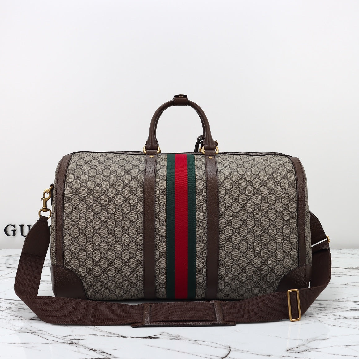 Savoy Large Travel Duffle Bag  Premium Canvas & Leather Trim  Adjustable Shoulder Strap  Dust Bag  Fast Shipping