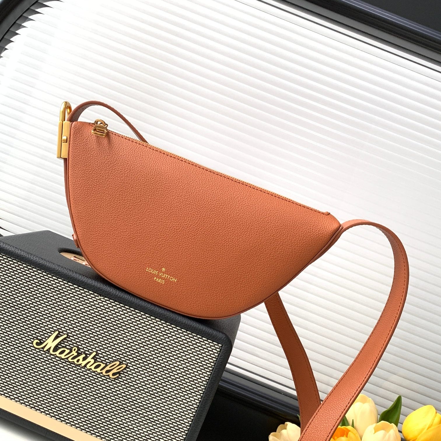 Louis Vuitton Low Key Crossbody Bag | Modern Minimalist Design in Ultra-Soft Calfskin | LV Engraved Padlock & Suede Lining | Adjustable Waist/Shoulder Strap | 28x13x5.5cm Compact Carry