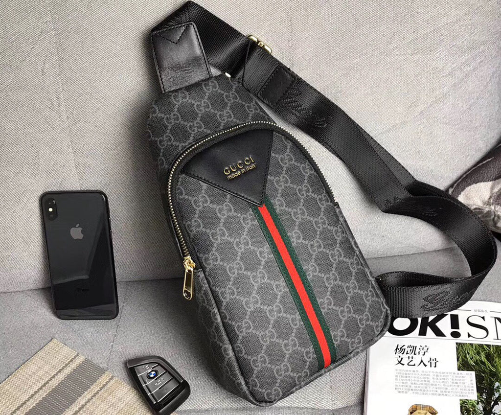 Men's Anti-Theft Crossbody Bag | Italian Full-Grain Leather | 30x17x6cm Wrist Strap Design