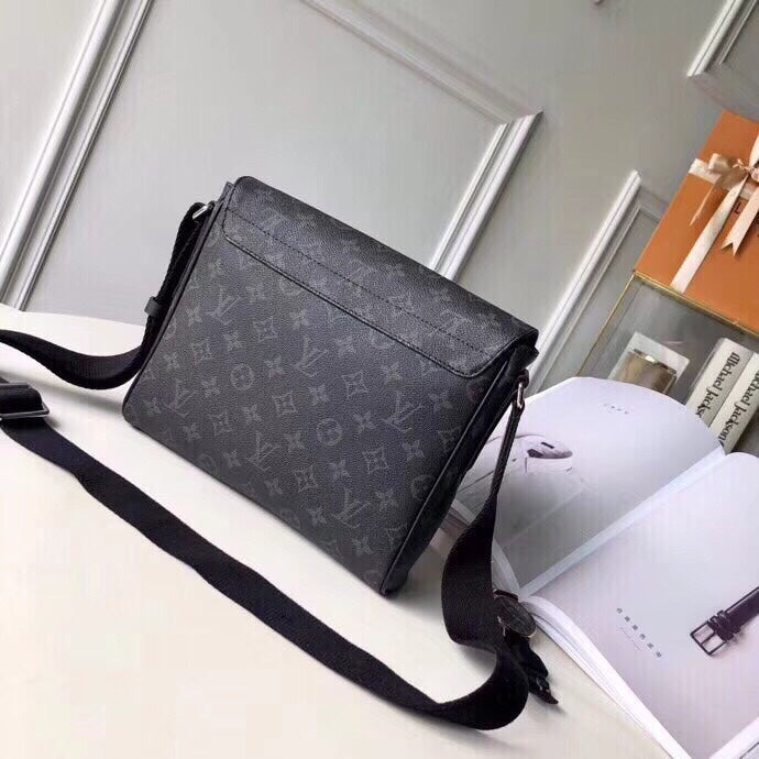 Top Original Men's Crossbody Bag Small 22x25x8cm Monogramme Eise Canvas Adjustable Strap Magnetic Closure (Full Packaging Included)
