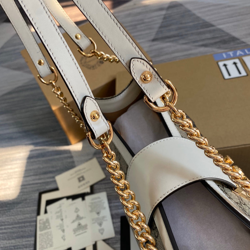 GUCCI Lock Buckle Backpack 35x23x14cm | Original Leather, Dual Straps, Spacious Design with Full Packaging