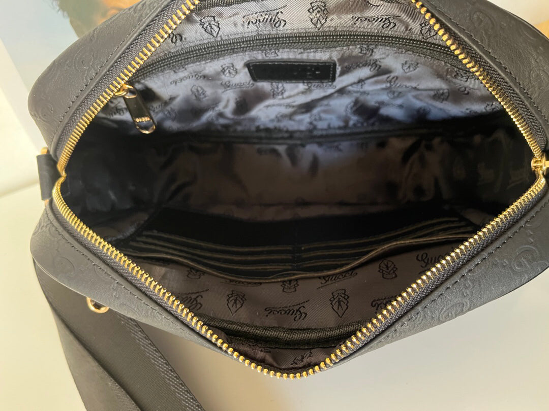 Men's Crossbody Bag for Business | Full-Grain Leather & Taiwan Tech Fabric | 27x18x7cm Anti-Theft Design