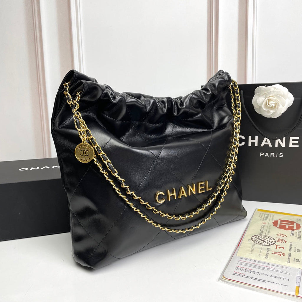 2024 Spring Luxury Tote Bag | Smooth Calfskin Drawstring Hobo Bag - 39x24x8cm Oversized Capacity & Chic Versatility