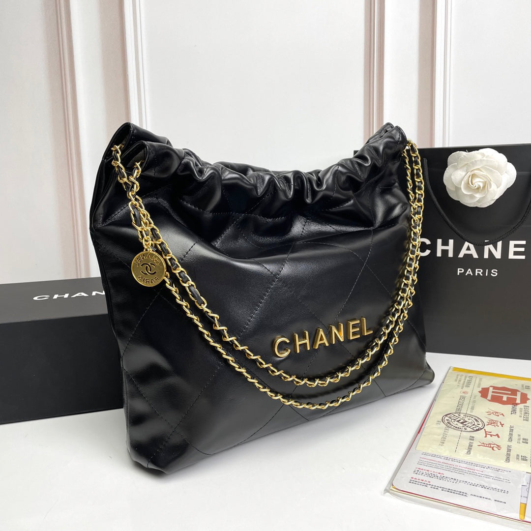 2024 Spring Luxury Tote Bag | Smooth Calfskin Drawstring Hobo Bag - 39x24x8cm Oversized Capacity & Chic Versatility