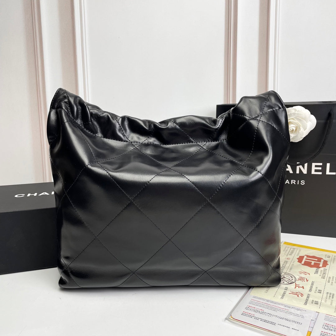 2024 Spring Luxury Tote Bag | Smooth Calfskin Drawstring Hobo Bag - 39x24x8cm Oversized Capacity & Chic Versatility