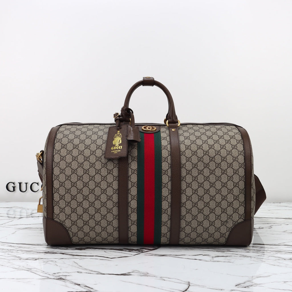 Savoy Large Travel Duffle Bag  Premium Canvas & Leather Trim  Adjustable Shoulder Strap  Dust Bag  Fast Shipping