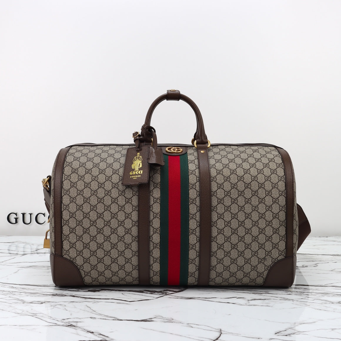 Savoy Large Travel Duffle Bag  Premium Canvas & Leather Trim  Adjustable Shoulder Strap  Dust Bag  Fast Shipping