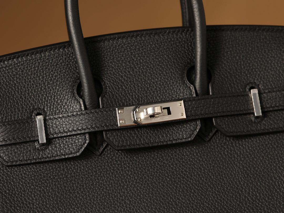 Hermès Birkin 25cm Black Silver Hardware | Original Togo Leather & European Craftsmanship, Exclusive Overstock